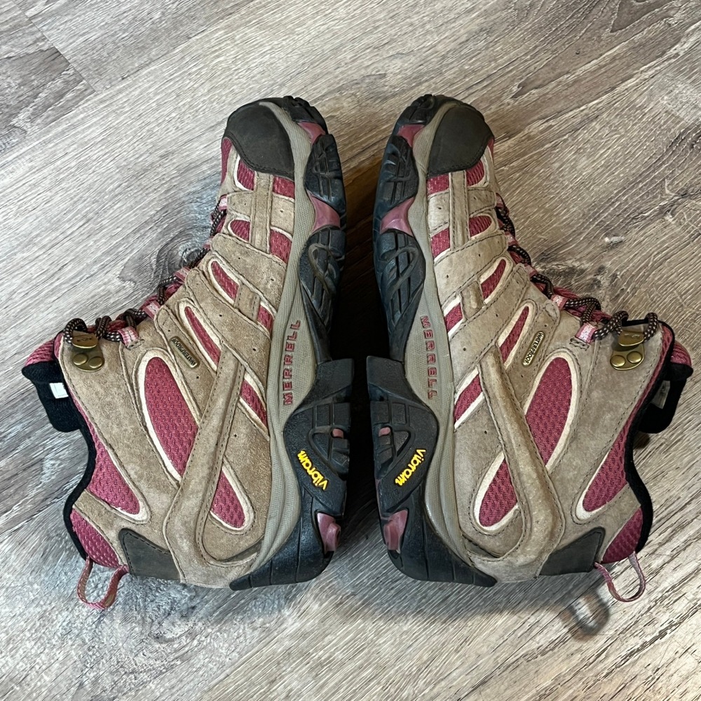 Merrell Moab 2 Mid Waterproof Hiking Boots Womens 9.5 Boulder Blush J06052